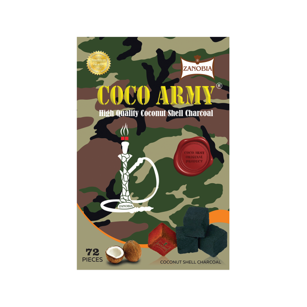 Zanobia Coco Army 72 pcs hookah coals UAE