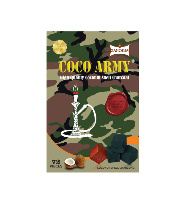 Zanobia Coco Army 72 pcs hookah coals UAE